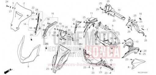 FRONT COVER (CRF1100A/AL/D/DL) CRF1100AN de 2022
